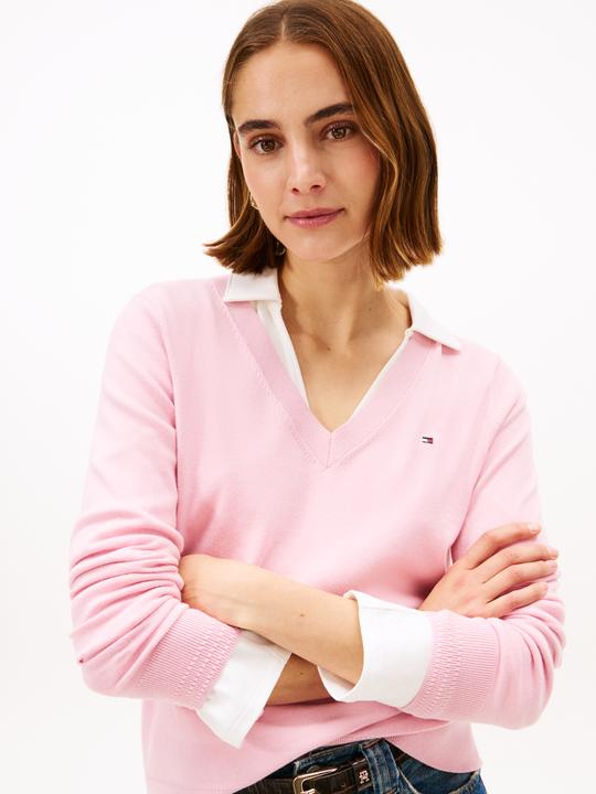 Image du produit Tommy Hilfiger Pull Fin GG à Col V Manches Longues (L)