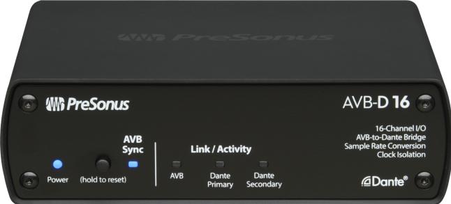 Image du produit PreSonus AVB-D16 16x16 AVB-to-Dante Bridge