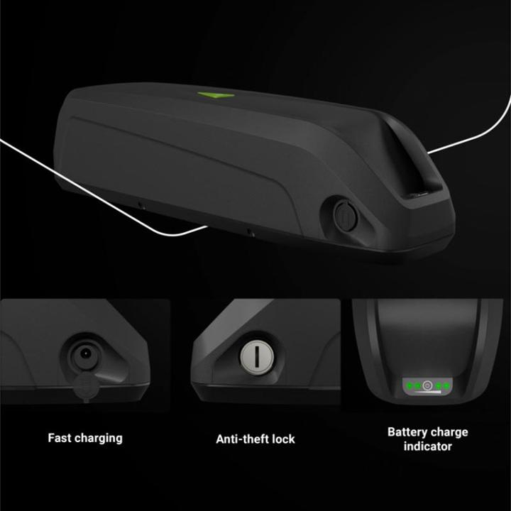 Actual product image GreenCell PowerMove E-Bike Battery with Charger - Down Tube - 36V - 14.5Ah (522 Wh, E-Bike battery)