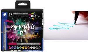 Produktbild Staedtler Pigmentliner Calligraphy 12er (Mehrfarbig, 12 x)