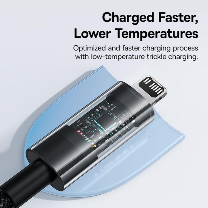 Produktbild Baseus Gem USB-C zu iP Schnellladekabel 2 m 20 W Schwarz (2 m, 20 W)