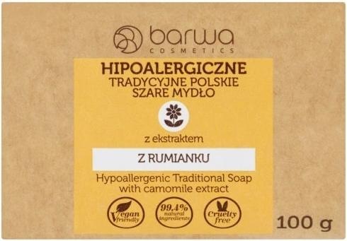 Actual product image Barwa Hue - Hypoallergenic traditional Polish grey chamomile soap - 100ML (Hard soap, 100 ml)