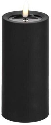 LED Kunststoffkerze sw 1875-700 Aussen 1875-700 6h Timer D7 H15cm 2xAA (1 x)