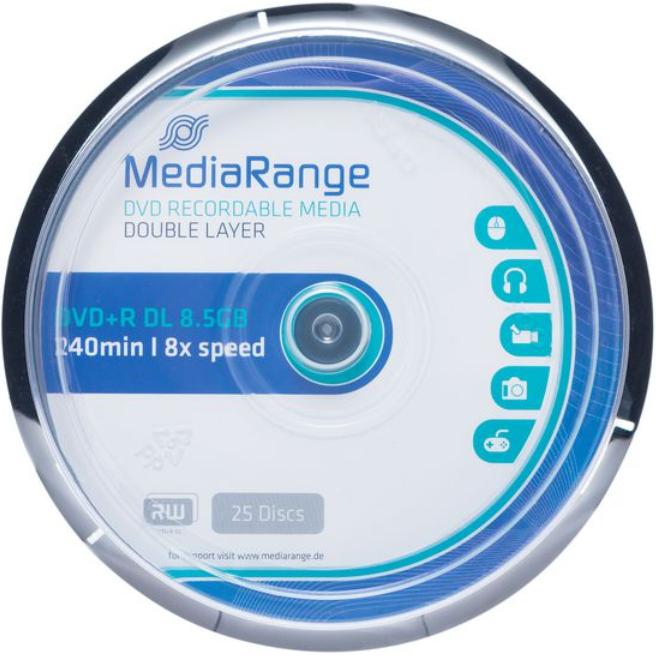 Thumbnail - MediaRange DVD+R 8.5GB Double Layer (25 x), Optischer Datenträger