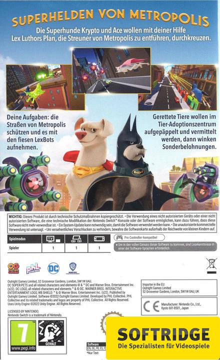 Productafbeelding Game DC Bond van Superdieren (Switch, DE)