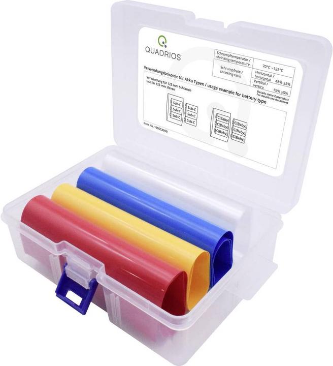 Immagine prodotto Quadrios Set di tubi termoretraibili per batteria 21 formato piatto (4 x)