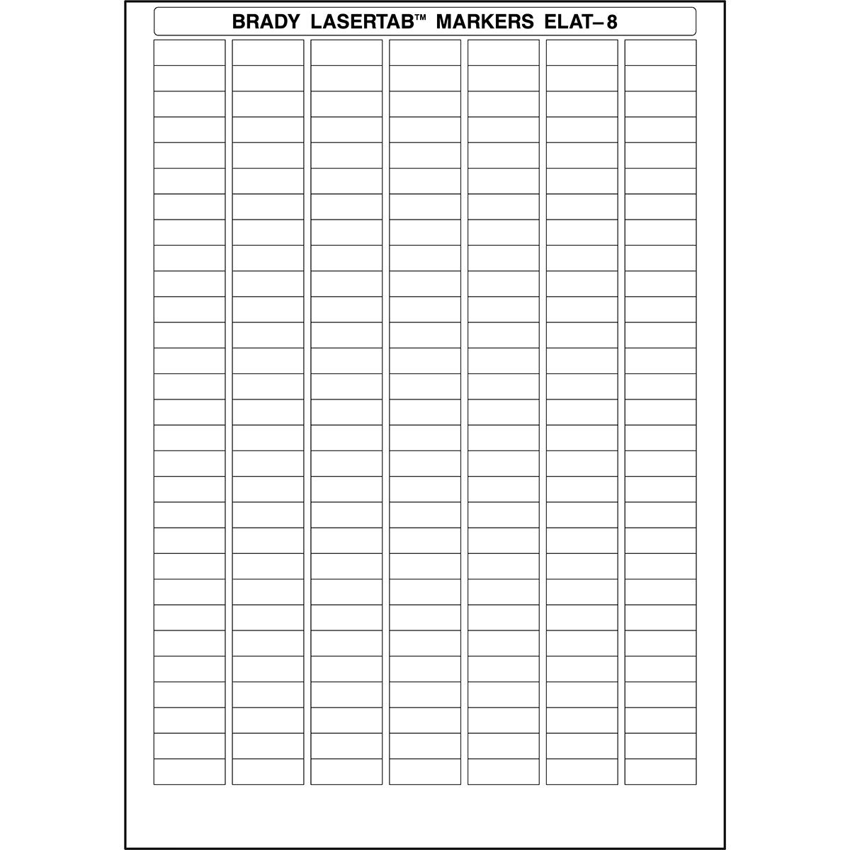 Brady, Etiketten, LaserTab Laser Printable