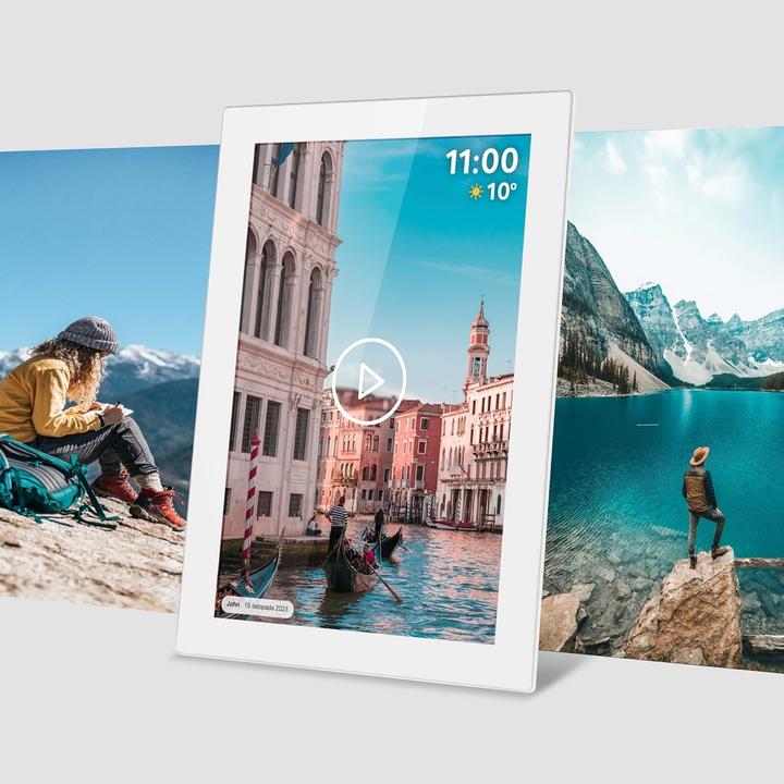 Image du produit Krüger&Matz Kruger&Matz cadre photo numérique FRAMEO Wi-Fi 10 1" blanc (10.10")