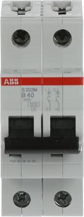 Actual product image ABB S200 MCB 40A 2 Pole Type B 10kA