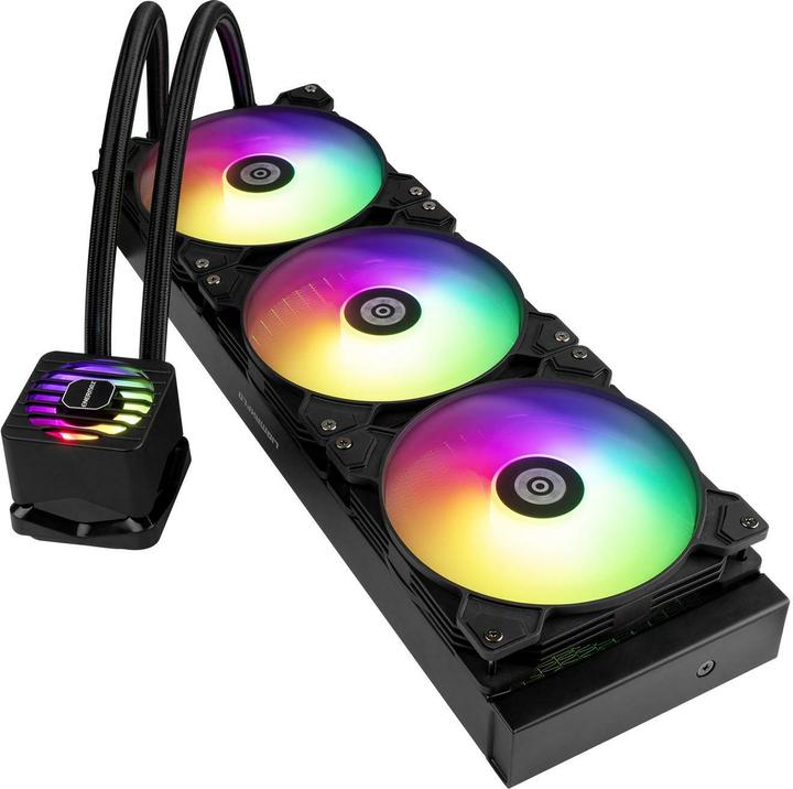 Produktbild Enermax LIQMAXFLO 420mm CPU AIO Flüssigkeitskühler - Xtreme Doppelkammerpumpe- VRM Wasserblock ARGB