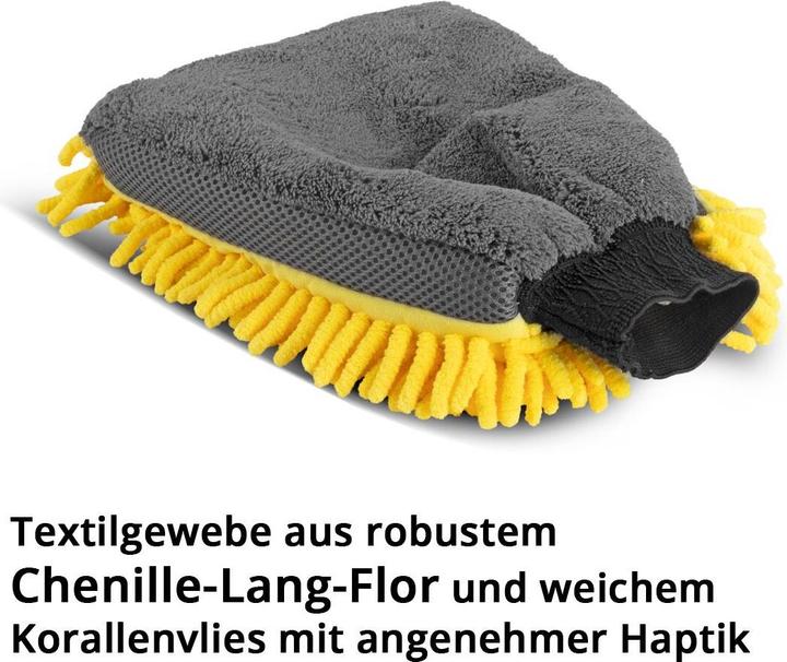 Produktbild Stahlwerk Autowaschhandschuh 5er Set Reinigungshandschuh Mikrofaser Schwamm