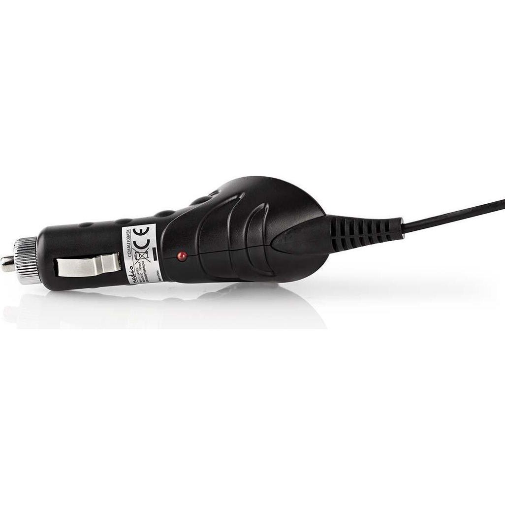 Nedis CarCharger 12V-24V 1.0Ah Spiralkabel schwarz, Auto Adapter, Schwarz