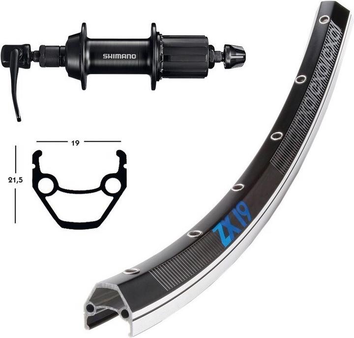 Actual product image Exal ZX 19 (Rear wheel, 28")