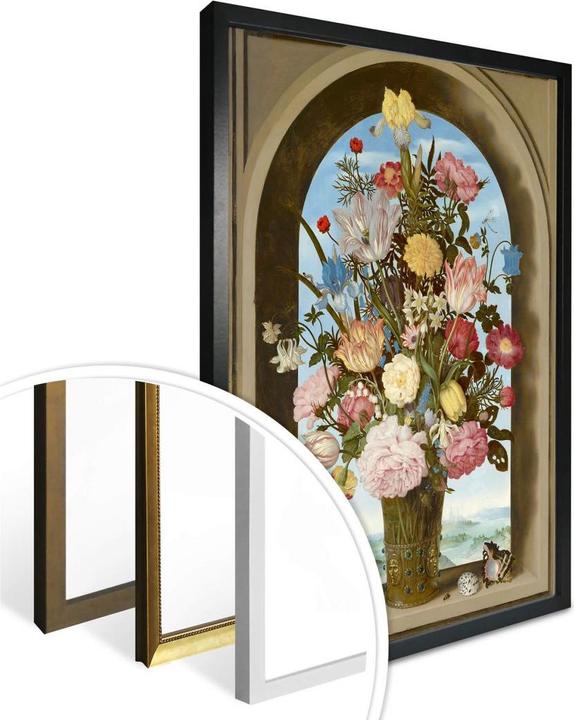 Image du produit Trenddeko Vase à fleurs dans une niche de fenêtre (100 x 120 cm)