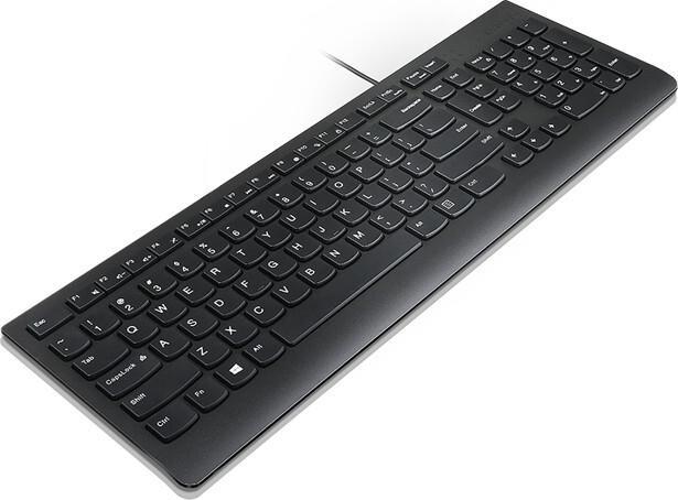 Actual product image Lenovo Essential with cord - US Euro Black (US, Cable)