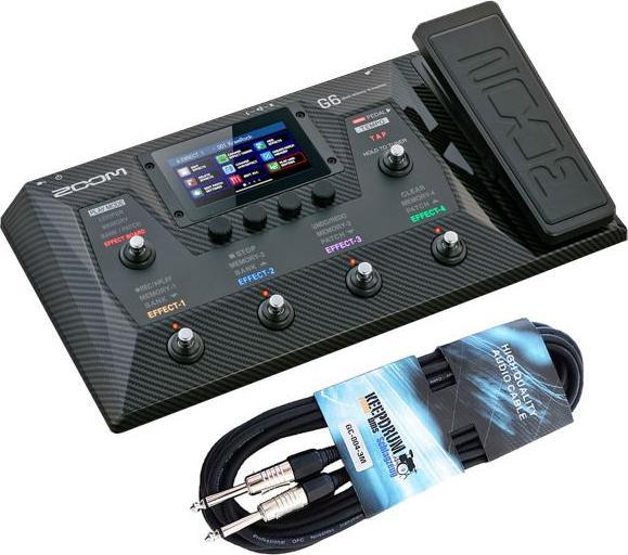 Actual product image Zoom G6 multi-effects unit with jack cable (Amp Modeler)