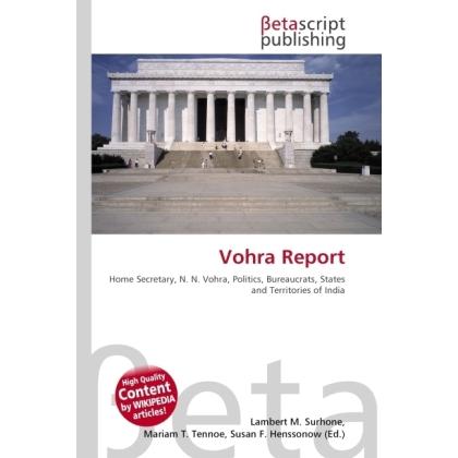 Vohra Report, Fachbücher