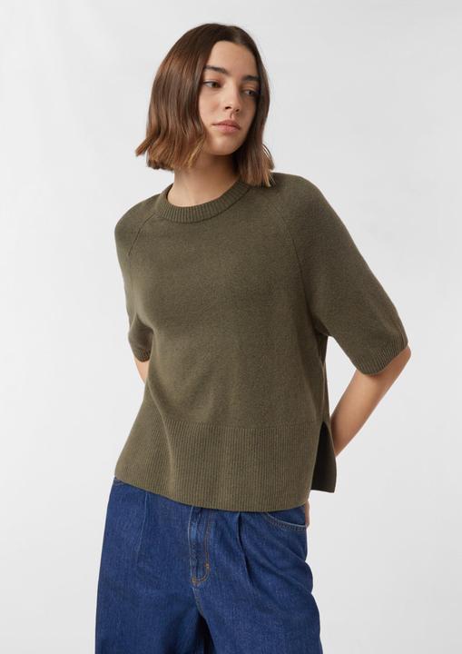Immagine prodotto Comma Strickpullover Lässiger Cashmere Touch Baumwollmix-Strickpullover mit verlängertem Kurzarm (M)