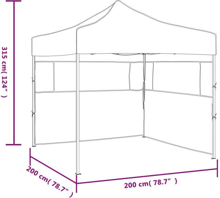 Produktbild vidaXL Partyzelt (200 cm, 200 cm)
