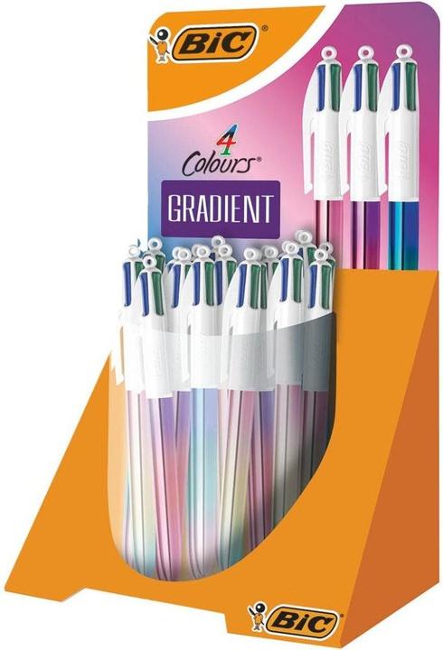 Produktbild Bic Druckkugelschreiber 4 Colours Gradient, 30er Display (Sortiert, 30 x)