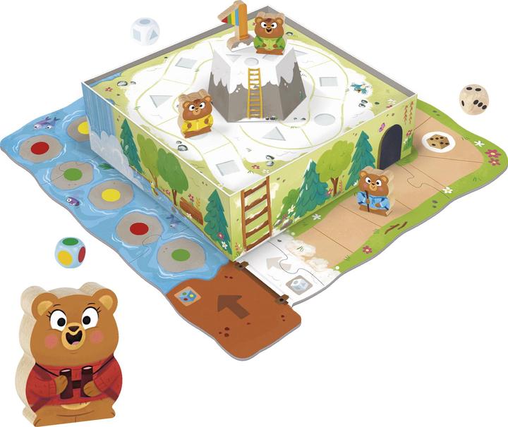 Productafbeelding Jumbo Goula Bear Adventure - Kids Board Games, Capture the Flag Game - Reach the Mountain & Develop Early (Duits, Engels, Nederlands, Spaans, 2 - 4 Spelers)