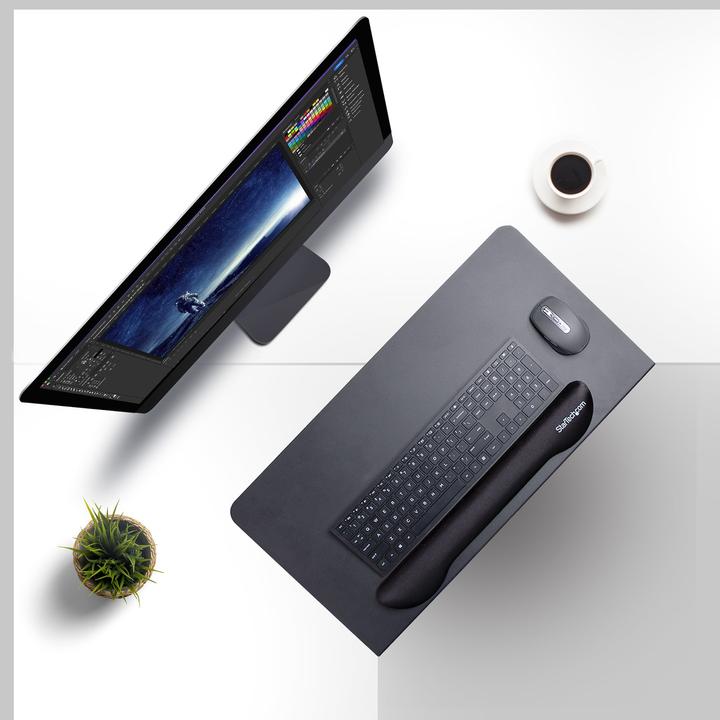 Produktbild StarTech com Porta tastiera per scrivania angolare/ a forma di L in acciaio, Vassoio per tastiera/mo