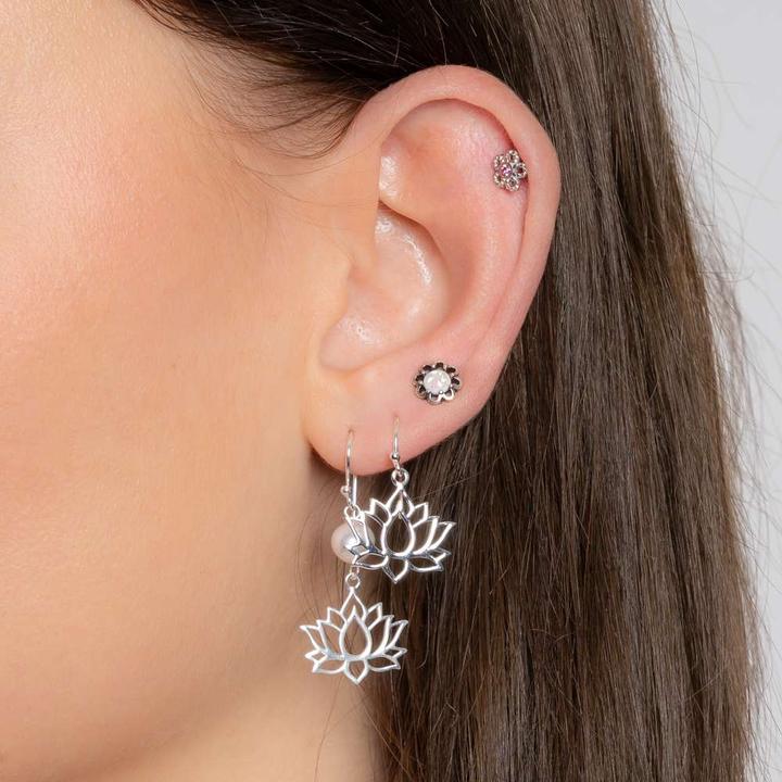 Image du produit Bijouteria Boucles d'oreille (Perle d'eau douce, Argent 925)