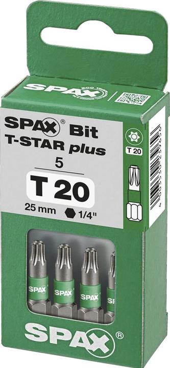 Produktbild Spax BIT T-STAR PLUS T20 25mm S (Innensechsrund TX)