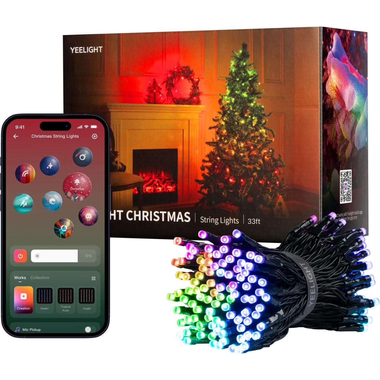 Yeelight, Lichterkette, Christmas String Light - 12V-200L-20m-BLE –⁠⁠⁠⁠⁠⁠ YLYDD-0056 (20 m)