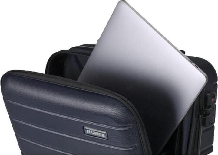Actual product image ProWorld Walizka Podróżna Kabinowa 20 Cali Z Komorą Na Laptopa Szary (37 l)