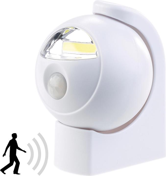 Lunartec Lampe LED COB ultra-lumineuse avec capteur PIR (120 lm)