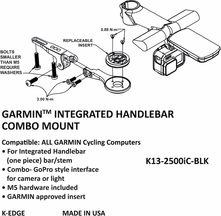 Actual product image K-Edge GARMIN IHS Combo Mount