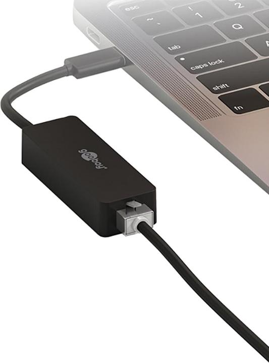 Immagine prodotto Goobay USB-C-Ethernet-Adapter, schwarz (USB-C)