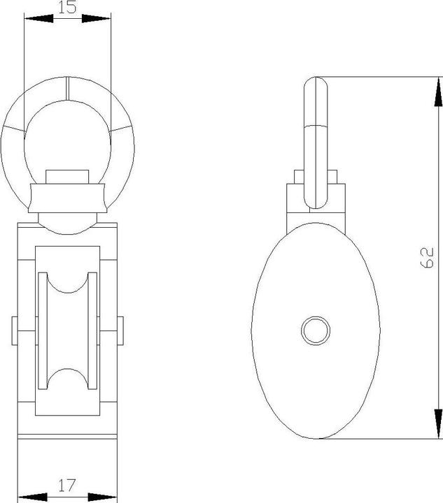 Produktbild Siemens Block Rope Pulley, Rotatable, 4mm
