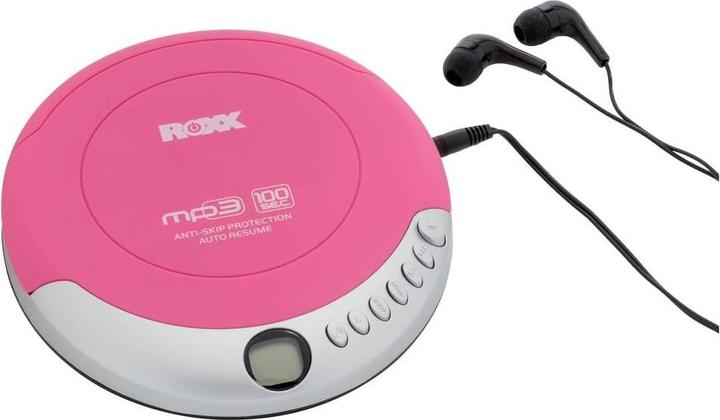 Immagine prodotto Roxx PCD 501 rosa Lettore CD portatile CD, CD-R, CD-RW, MP3 Rosa, argento