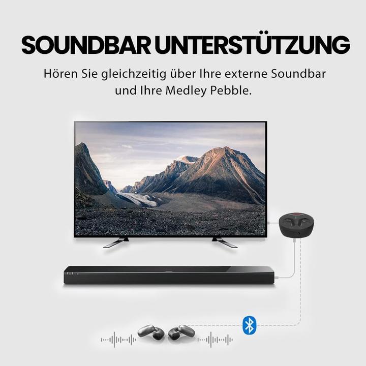 Produktbild Avantree Medley Pebble Open-Ear-Funkkopfhörer (Keine Geräuschunterdrückung, 10 h, Kabellos)