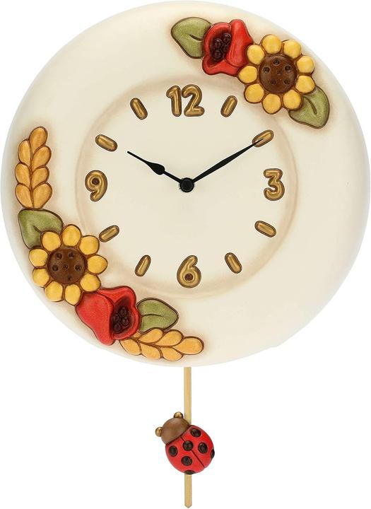 Immagine prodotto Thun Campana a pendolo in ceramica decorata a mano, fiori e fantasia (26 cm)