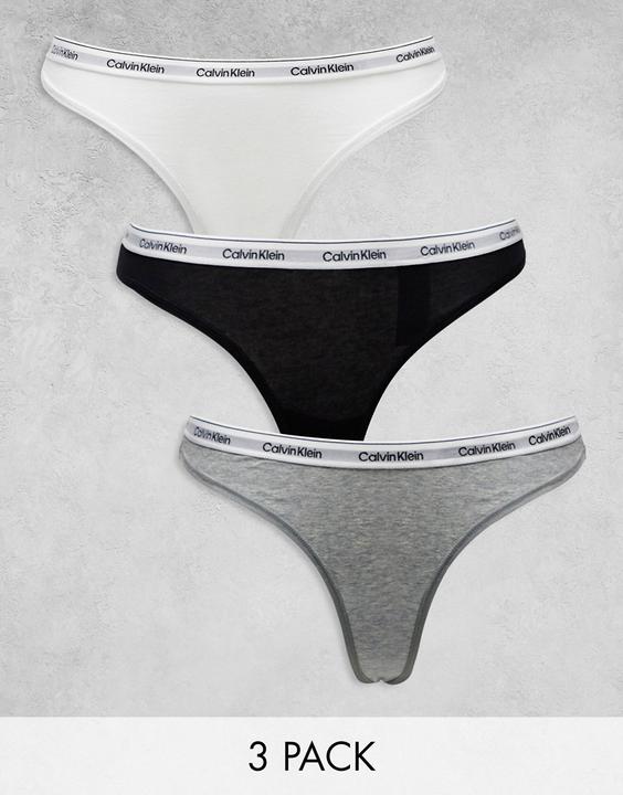 Produktbild Calvin Klein Thong 3pk (L, 3er Pack)