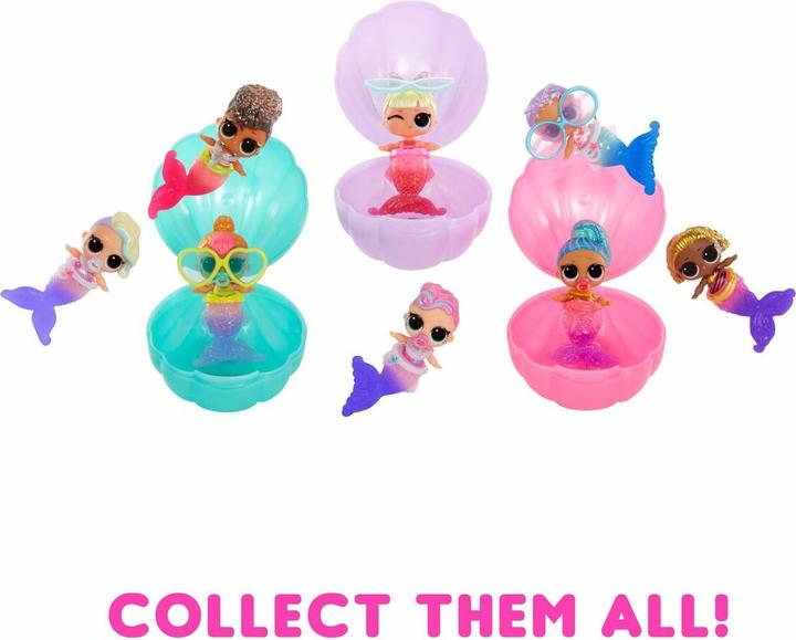 Actual product image MGA L.O.L. Surprise Mermaids! Baby Sisters Asst in PDQ
