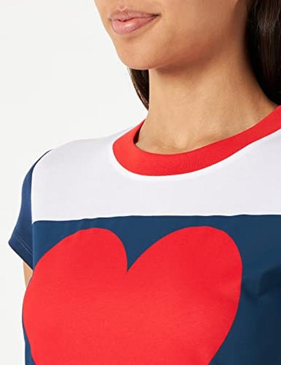 Image du produit Love Moschino Robe ajustée ligne A manches courtes imprimée coeur et logo (42)