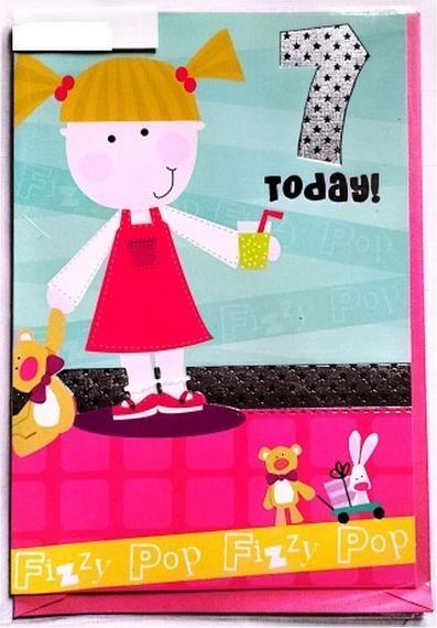 Actual product image Generic 7 Today Fizzy Pop Birthday Greetings Card (1 pcs.)