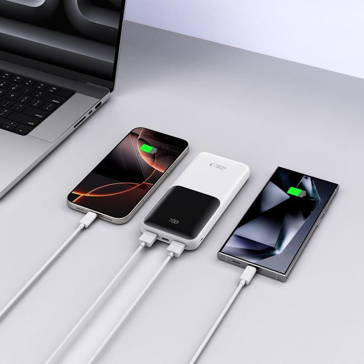Actual product image Tech-Protect Powerbank PB01 10000mAh 22.5W - white (10000 mAh)