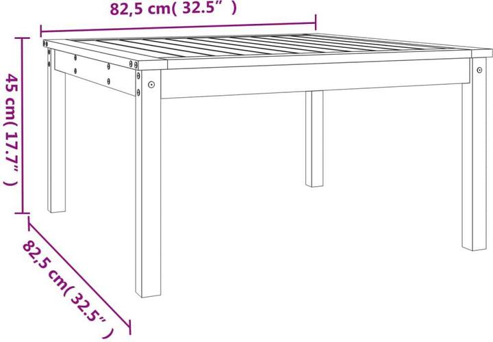 Produktbild vidaXL Gartentisch (82.50 x 82.50 x 45 cm)