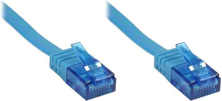Immagine prodotto Varia Cavo patch, Cat. 6a, U/UTP, CAVO FLAT, 500 MHz, blu, 0,5 m (U/FTP, CAT6a, 0.50 m)