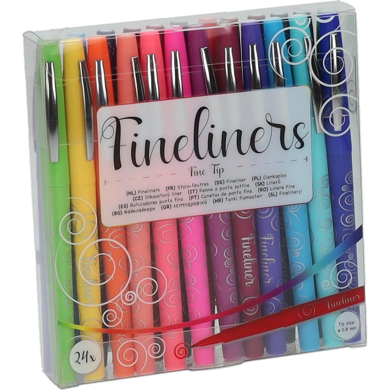 Wins Holland, Schreibstifte, Fineliner in luxuriöser Aufbewahrungsbox, 24 Stück (24 x)