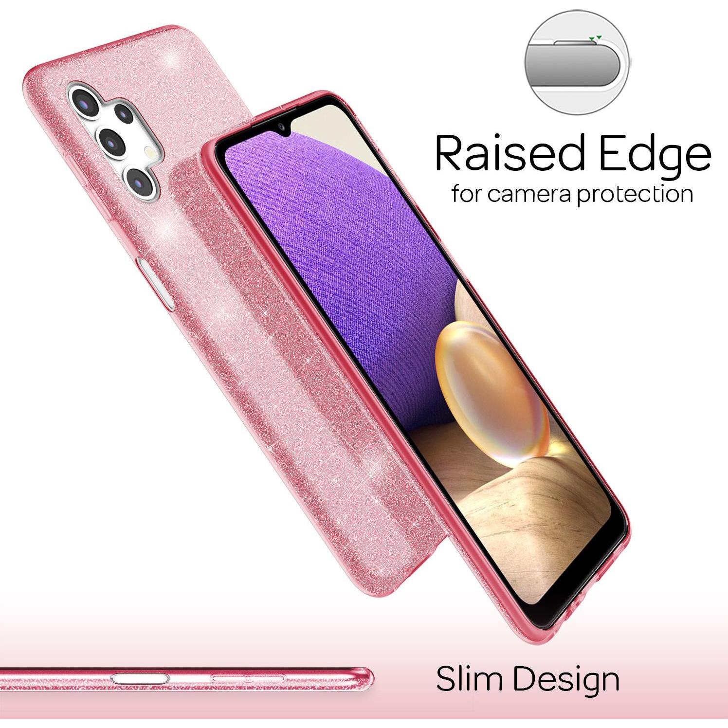 Thumbnail - Nalia Glitzer Handyhülle (Samsung Galaxy A32 5G), Smartphone Hülle, Pink