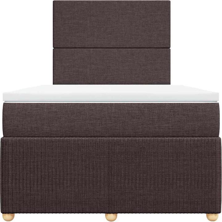 Produktbild VidaXL Boxspringbett Polsterbett Bett mit Matratze Dunkelbraun 80x200cm Stoff (80 x 200 cm)