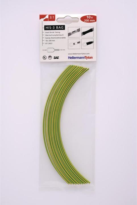 Produktbild HellermannTyton Schrumpfschlauchsortiment Grün (10 x)