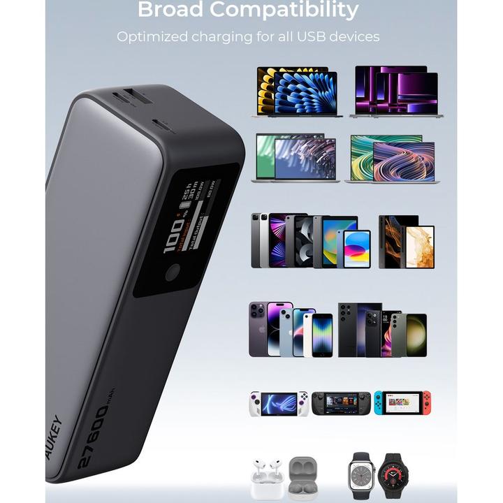 Produktbild Aukey SPARK MEGA - Powerbank (27600 mAh, 140 W, 102.12 Wh)