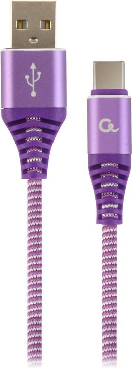 Image du produit Gembird CC-USB2B-AMCM-2M-PW Câble USB 2.0 USB A USB C Violet (2 m, USB 2.0)